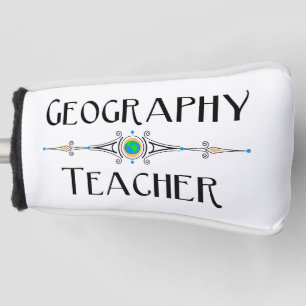 Geography Teacher Decorative Line Golf Head Cover