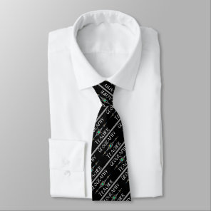 Geography Teacher Decorative Line Neck Tie