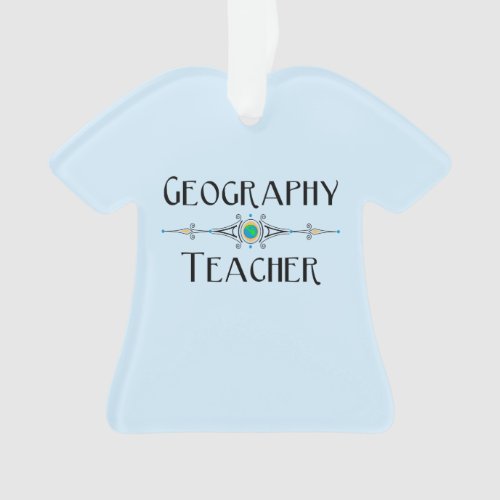 Geography Teacher Decorative Line Ornament