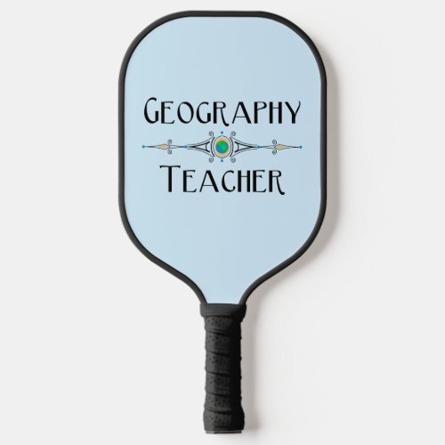 Geography Teacher Decorative Line Pickleball Paddle