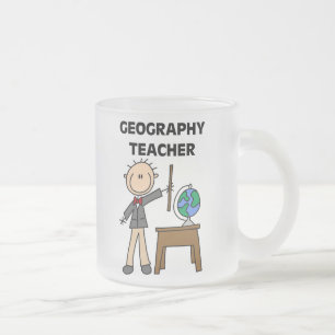 Geography Teacher Frosted Glass Coffee Mug