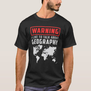 Geography Teacher Funny Map Continents World Gift T-Shirt