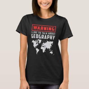 Geography Teacher Funny Map Continents World Gift T-Shirt
