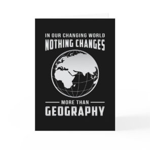 Geography Teacher Funny Map World Continents Gift Card