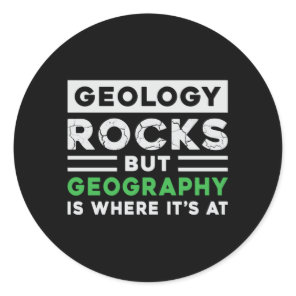 Geography Teacher Funny Map World Continents Gift Classic Round Sticker