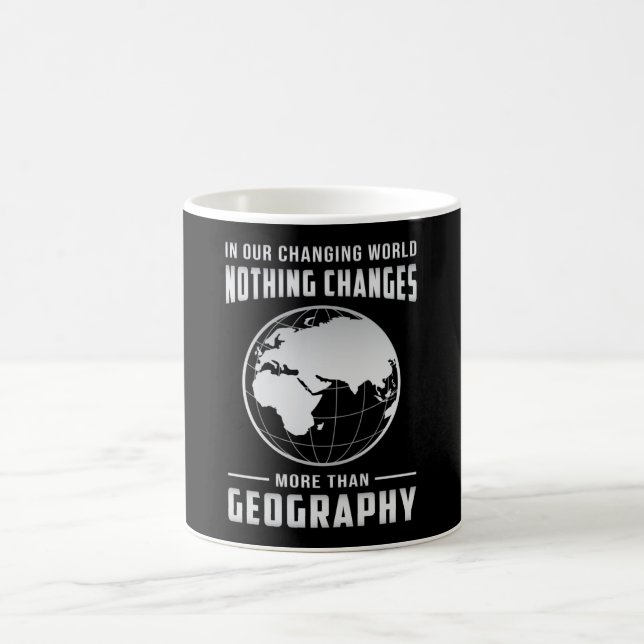 Geography Teacher Funny Map World Continents Gift Coffee Mug (Center)