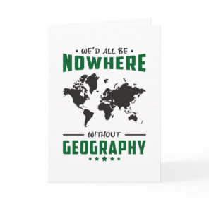 Geography Teacher Funny World Continents Gift Idea Card