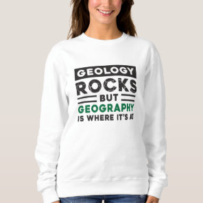 Geography Teacher Funny World Continents Gift Idea Sweatshirt