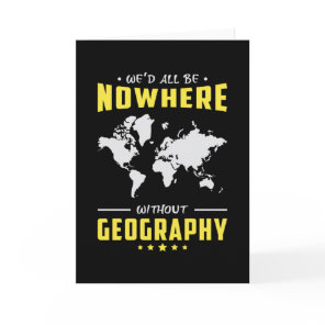 Geography Teacher Funny World Continents Map Gift Card