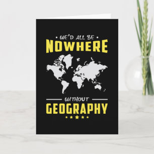 Geography Teacher Funny World Continents Map Gift Card