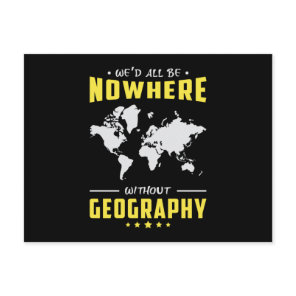 Geography Teacher Funny World Continents Map Gift Postcard