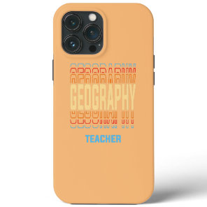 Geography teacher Job Title Vintage  iPhone 13 Pro Max Case