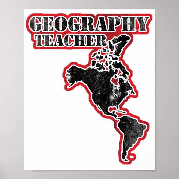 Geography Teacher Map Poster