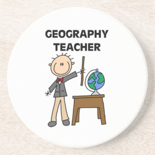 Geography Teacher Sandstone Coaster
