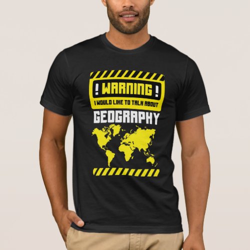 Geography Teacher World Map Funny Geographer T_Shirt