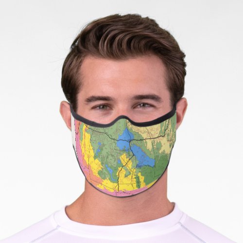 Geologic Map of Arizona Premium Face Mask