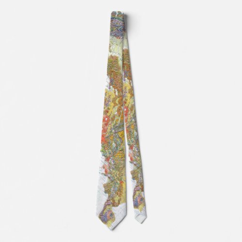 Geologic Map of Italy Neck Tie