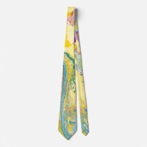 Geologic Map of Southern South America Neck Tie