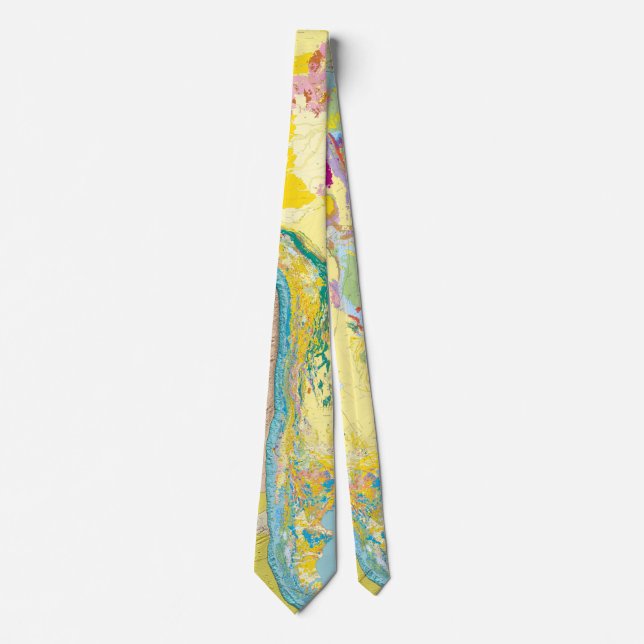 Geologic Map of Southern South America Neck Tie (Front)