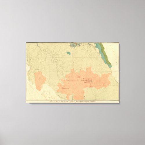 Geologic Map Of The Colorado Plateau Canvas Print