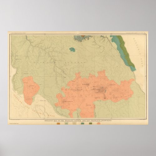 Geologic Map Of The Colorado Plateau Poster