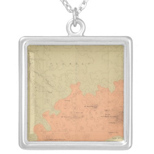 Geologic Map Of The Colorado Plateau Silver Plated Necklace