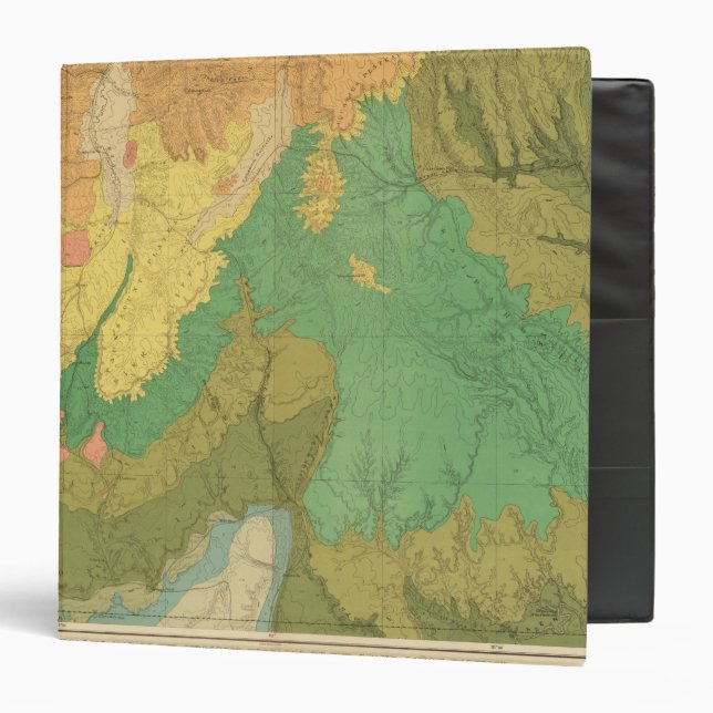 Geologic Map Of The Mesozoic Terraces 3 Ring Binder (Front/Inside)
