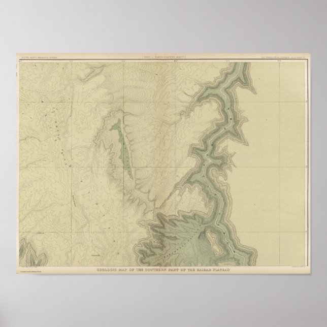 Geologic Map Of The Southern 3 Poster (Front)