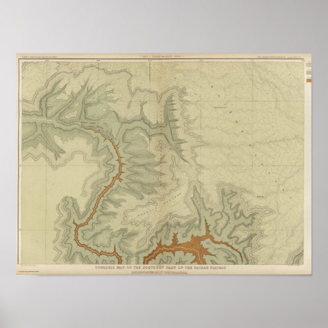 Geologic Map Of The Southern Poster (Front)