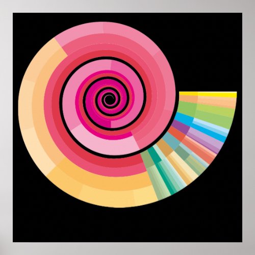 Geologic timescale spiral poster