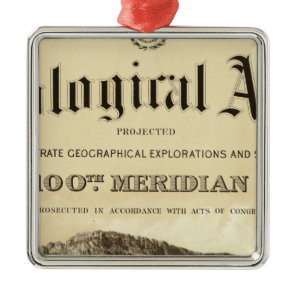 Geological Atlas Title Page Metal Ornament