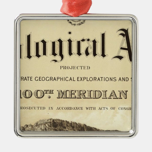 Geological Atlas Title Page Metal Ornament (Front)