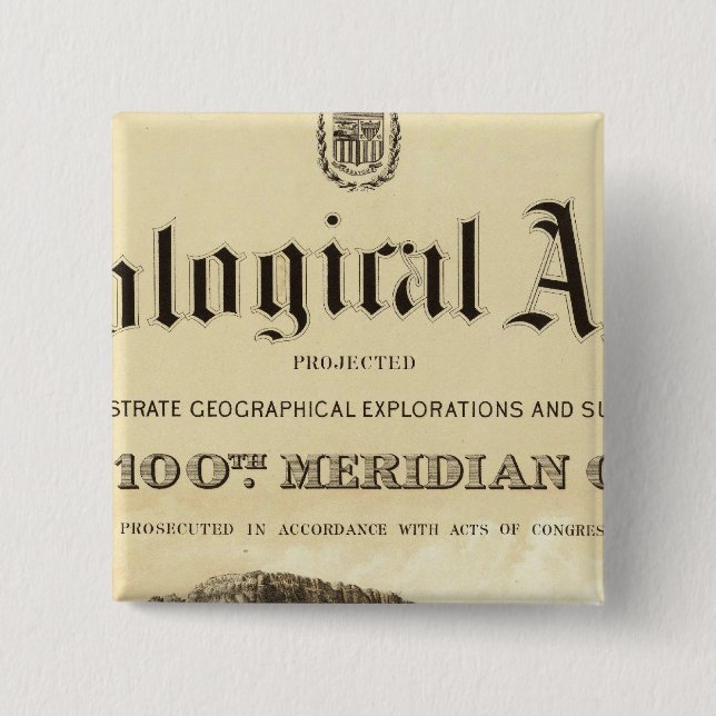 Geological Atlas Title Page Pinback Button (Front)