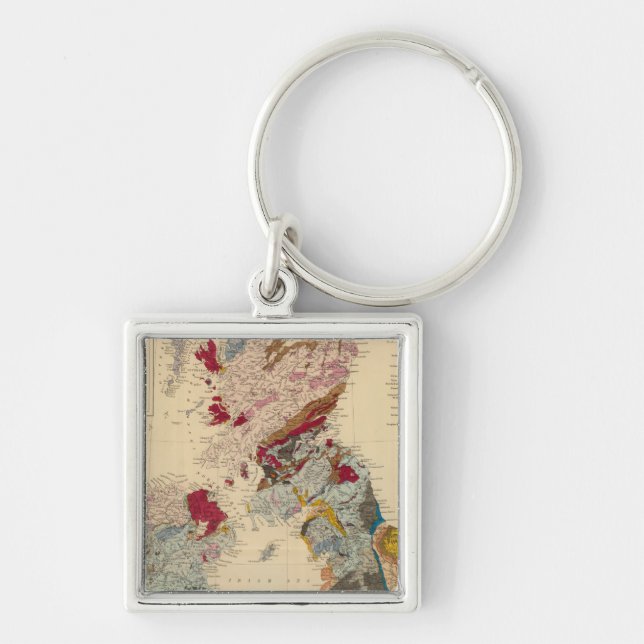 Geological map, British Isles Keychain (Front)