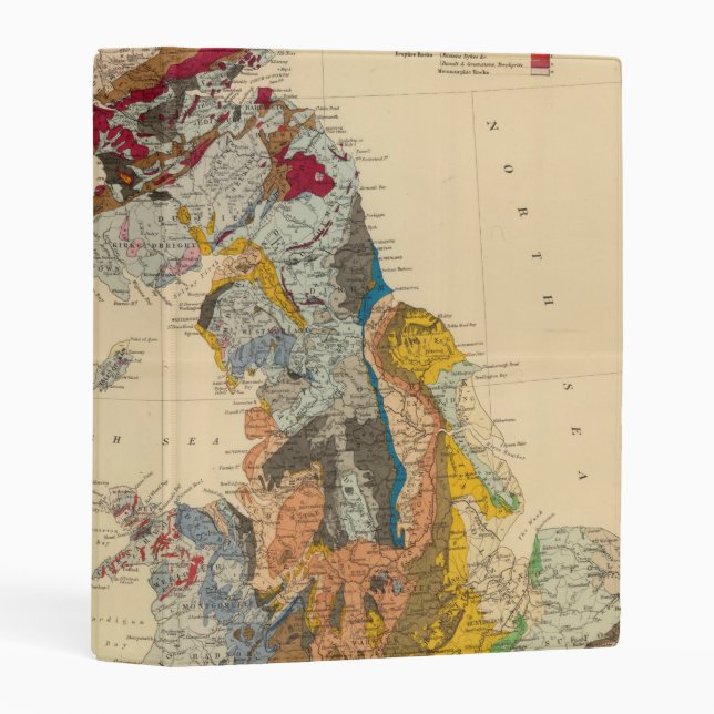 Geological map, British Isles Mini Binder (Front/Spine)