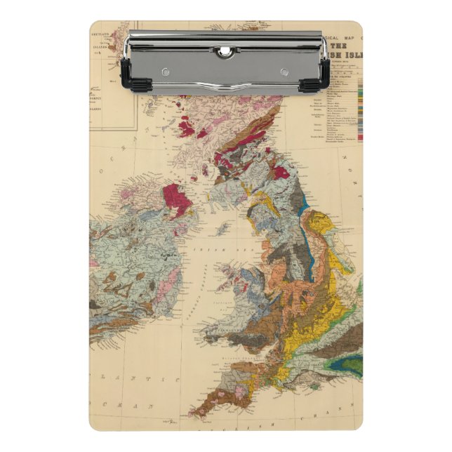 Geological map, British Isles Mini Clipboard (Front)