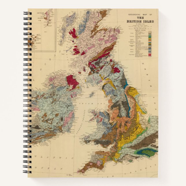 Geological map, British Isles Notebook (Front)