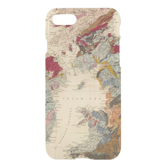 Geological map, British Isles Uncommon iPhone Case (Back)
