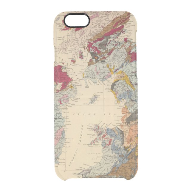 Geological map, British Isles Uncommon iPhone Case (Back)