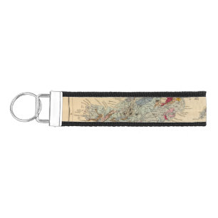 Geological map, British Isles Wrist Keychain