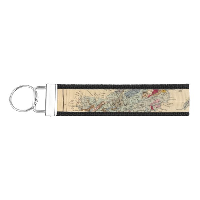 Geological map, British Isles Wrist Keychain (Keys on Left)