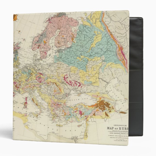 Geological map Europe 3 Ring Binder (Front/Inside)
