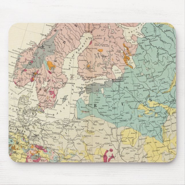 Geological map Europe Mouse Pad (Front)