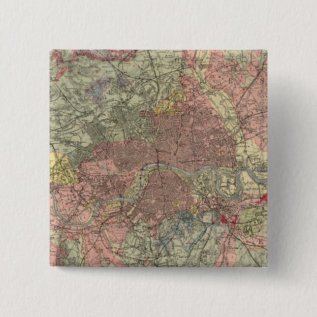 Geological map London Button (Front)