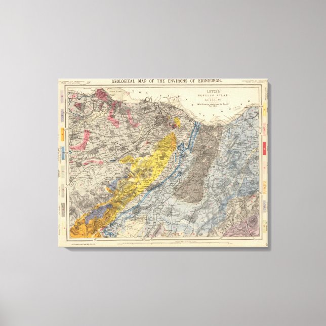 Geological map of Edinburgh Canvas Print (Front)