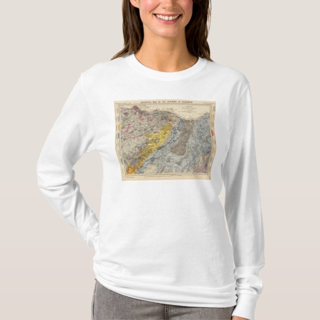 Geological map of Edinburgh T-Shirt (Front)