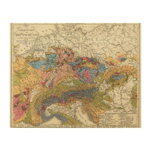 Geological map of Germany Wood Wall Decor (Front)