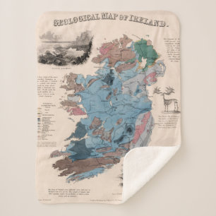 Geological Map of Ireland Sherpa Blanket