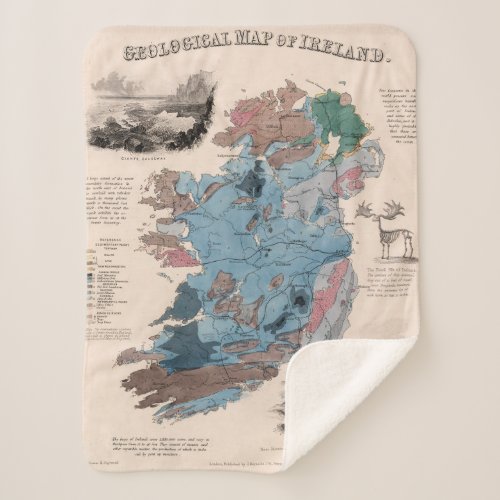 Geological Map of Ireland Sherpa Blanket