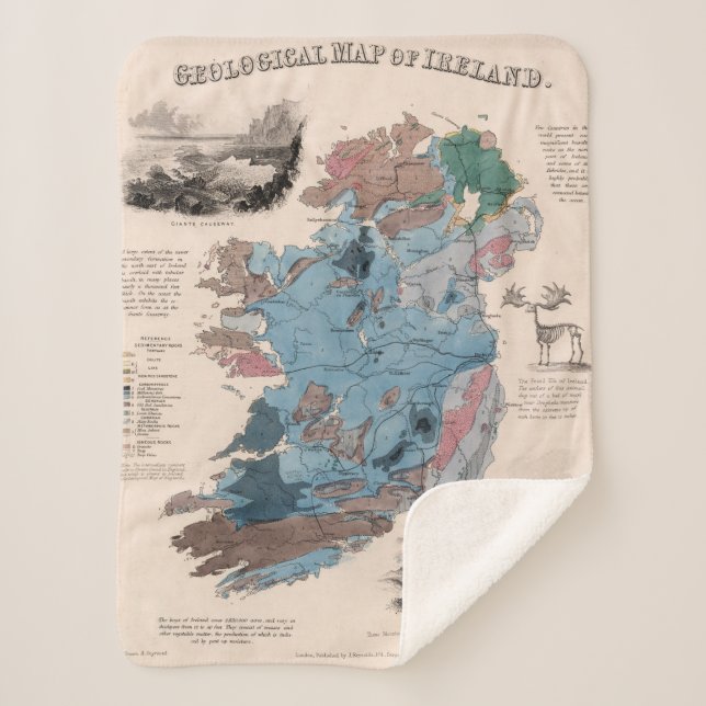 Geological Map of Ireland Sherpa Blanket (Front)